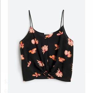 LUSH | Devon Knot Front Cami Crop Blouse | MEDIUM